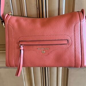 Michael Kors Pink Grapefruit Leather Shoulder Bag